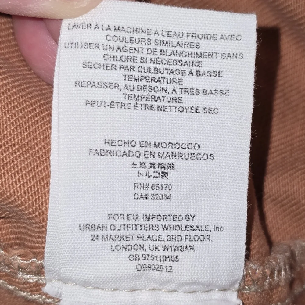 Free People terra cotta Button front shacket womens long sleeve S - Picture 8 of 12